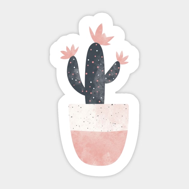 pink cactus2 Sticker by hnueng111